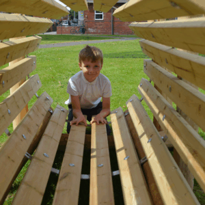 Playground Timber Crawl Tunnel