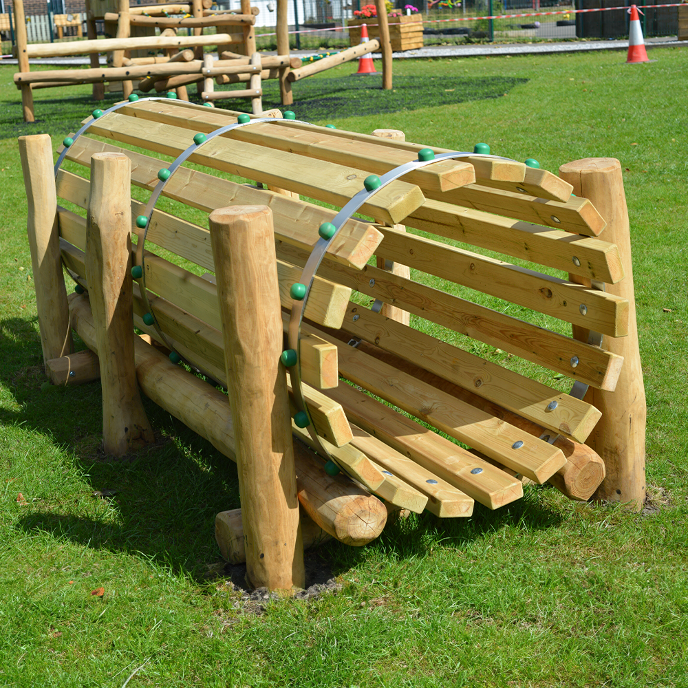 Playground Timber Crawl Tunnel