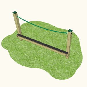Playground Balance Beam Crossing with Rope Support