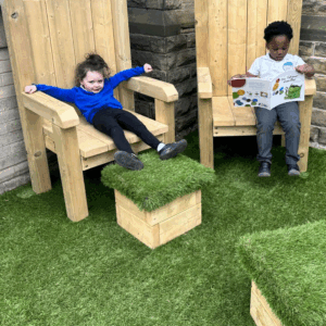 Outdoor Playground Grass Seating Stools