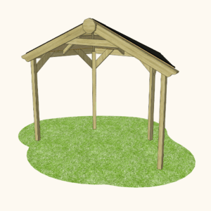 Hexagonal Half Outdoor Classroom (Canopy Only)