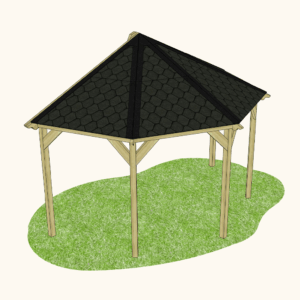 Octagonal Half Outdoor Classroom (Canopy Only)