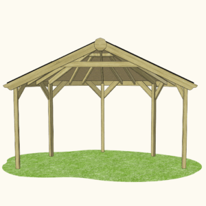 Octagonal Half Outdoor Classroom (Canopy Only)