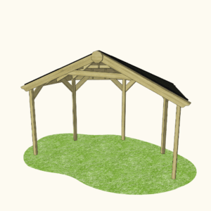Octagonal Half Outdoor Classroom (Canopy Only)