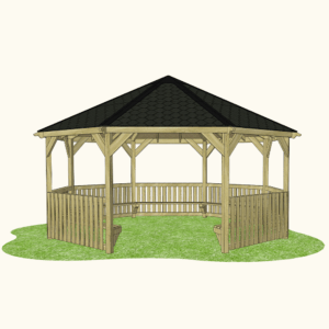 Octagonal Outdoor Classroom (Canopy, Sides & Seating)