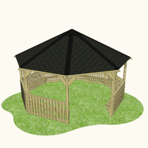 Octagonal Outdoor Classroom (Canopy, Sides & Seating)