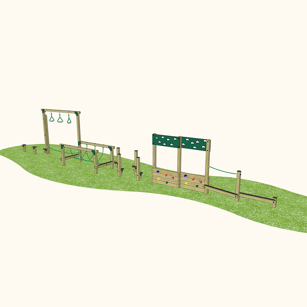 Sherwood Playground Robinia Trim Trail (6 Set) – Straight
