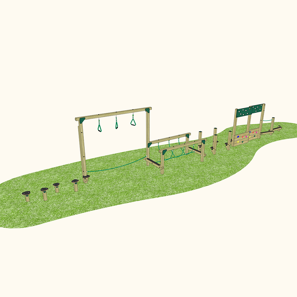 Sherwood Playground Robinia Trim Trail (6 Set) – Straight
