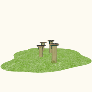 Playground Trim Trials Stepping Logs