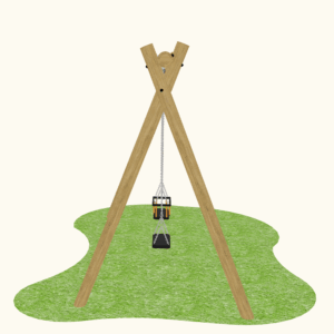 Robinia Cradle & Flat Swing Set – Thames