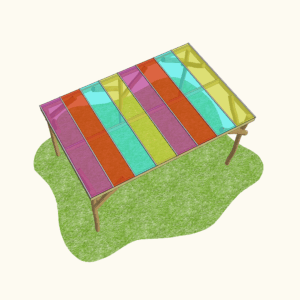 Robinia Shelter Multicoloured Perspex Roof