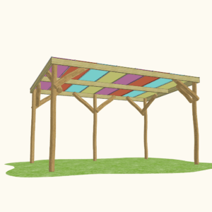 Robinia Shelter Multicoloured Perspex Roof