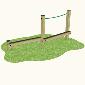 Tiered Balance Beam Crossing and Support Rope