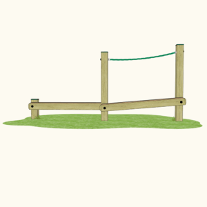 Tiered Balance Beam Crossing and Support Rope