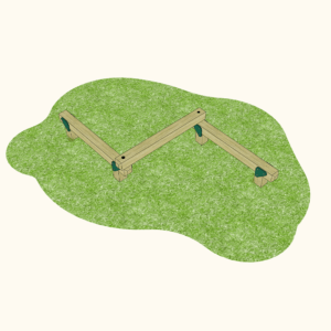 Playground Zig-Zag Balance Beam Crossing