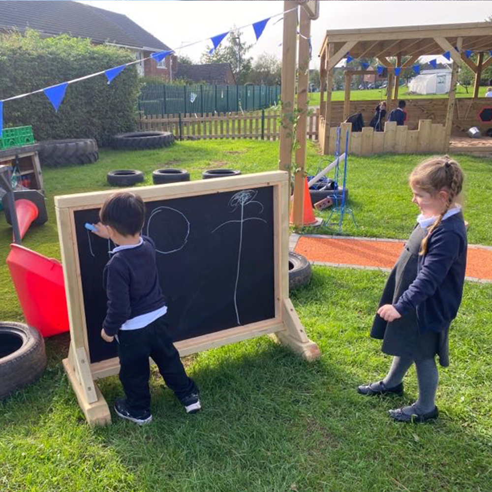 Early Years Mark Making Chalkboard Easel