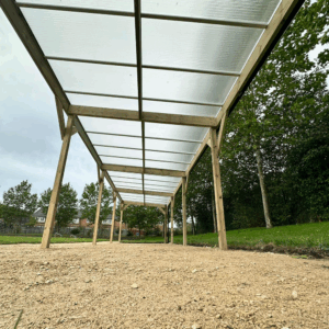 Outdoor Shelter with Clear Polycarbonate Roof