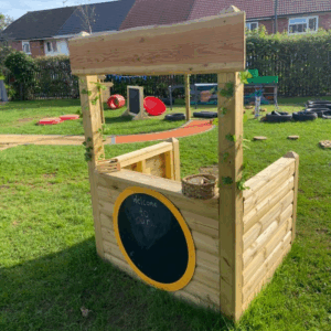 Early Years Wooden Ticket Booth Roleplay Stand