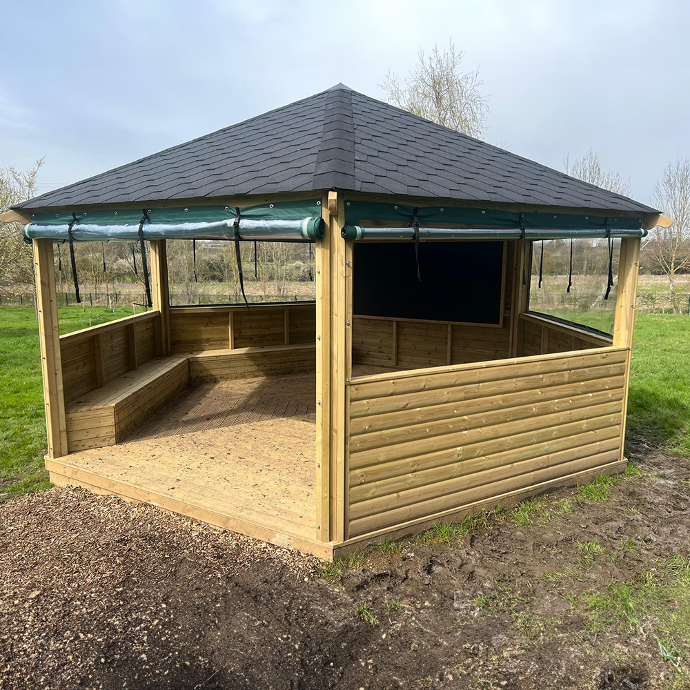 Outdoor Classroom (Half Enclosed Sides and Seating)