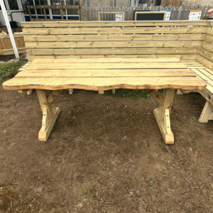 Outdoor Rustic Table & Benches