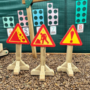 Outdoor Construction Road Signs (Set of 3)