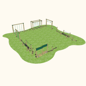 Playground Square Shaped Trim Trail – Sagano (16 Set)