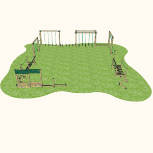 Playground Square Shaped Trim Trail – Sagano (16 Set)