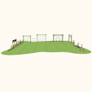 Playground ‘U’ Shaped Trim Trail – Sagano (16 Set)