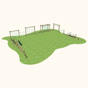 Playground ‘U’ Shaped Trim Trail – Sagano (16 Set)