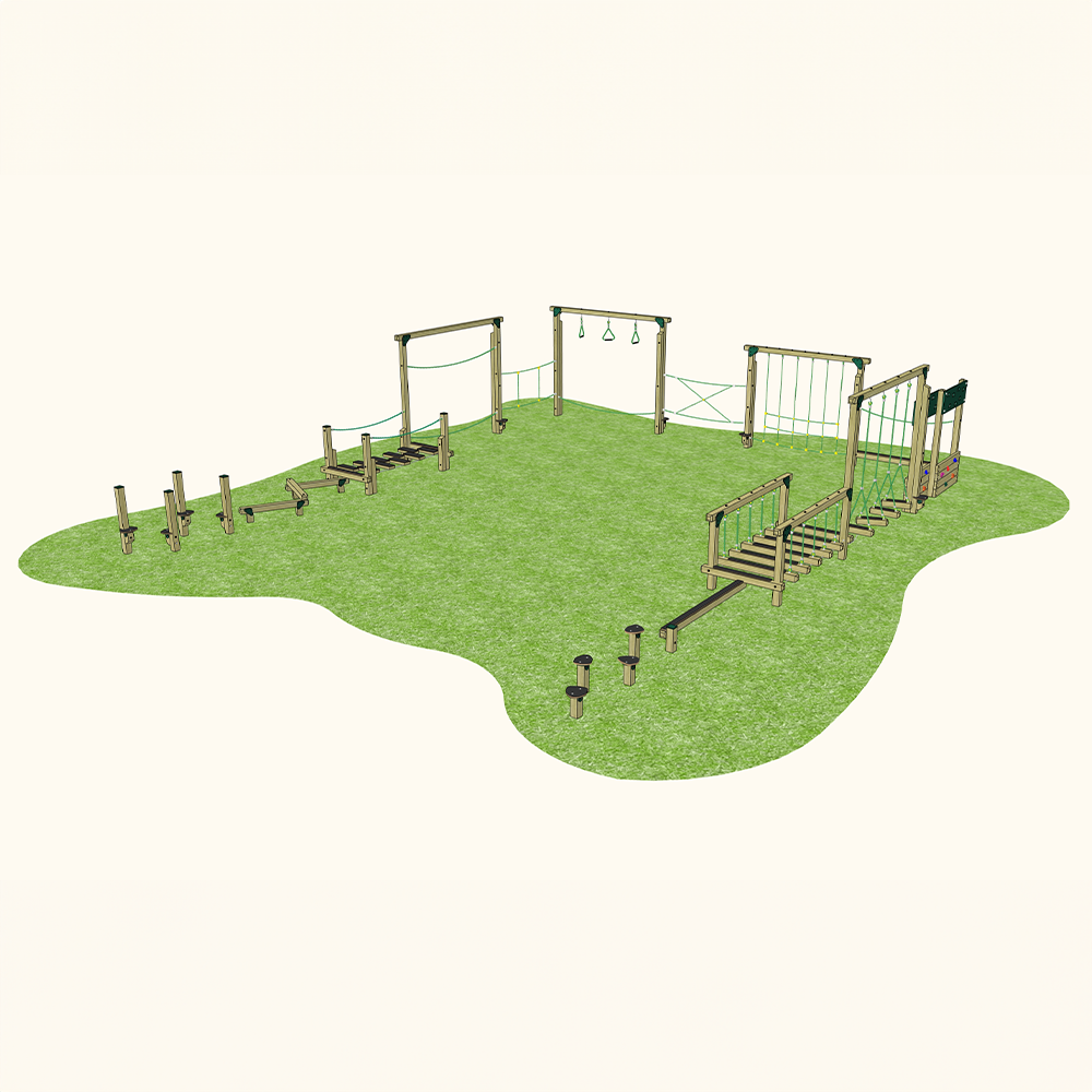 Playground U Shaped Trim Trail- Epping (14 Set)